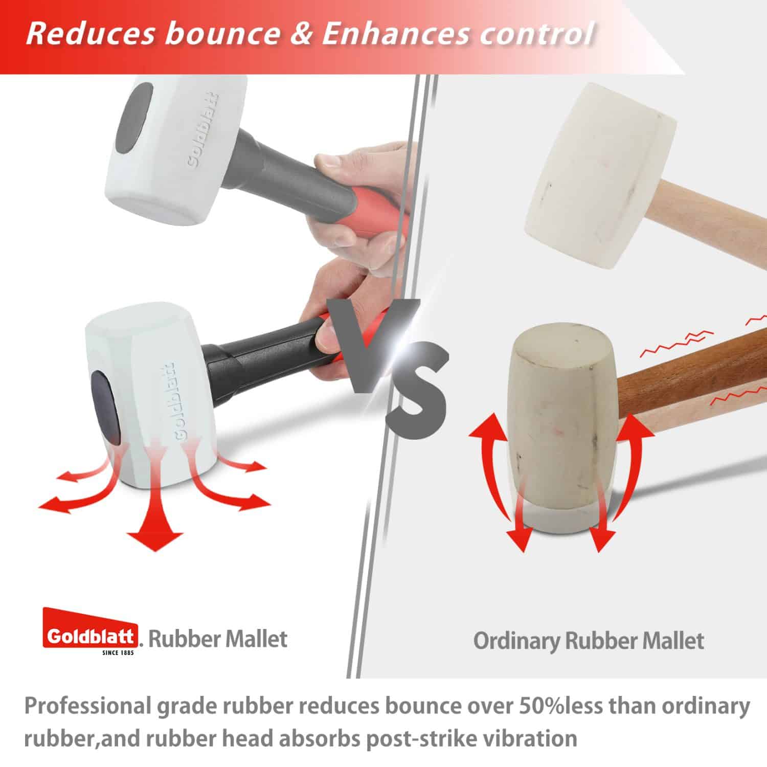 16 oz. No-Bounce Rubber Mallet