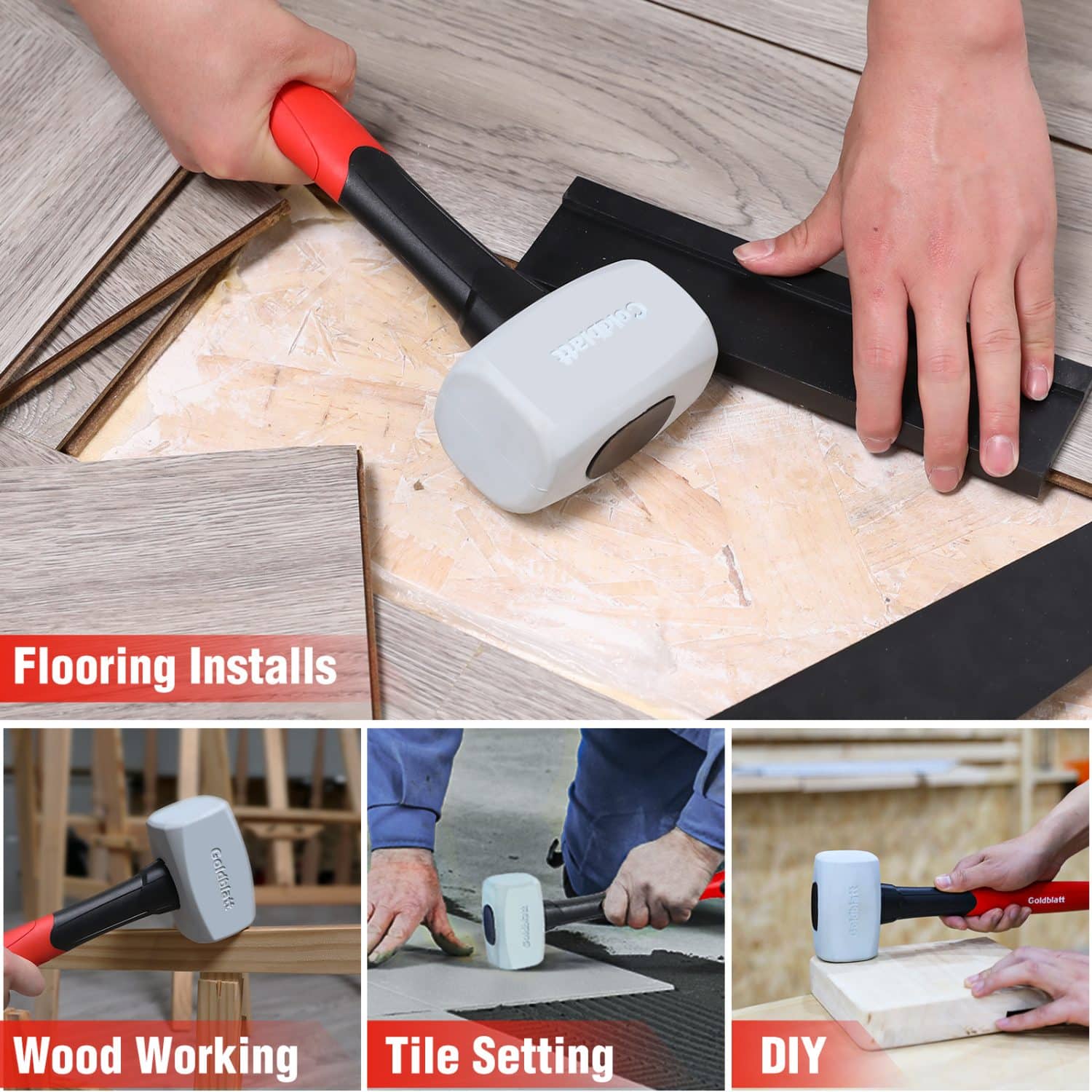 16 oz. No-Bounce Rubber Mallet