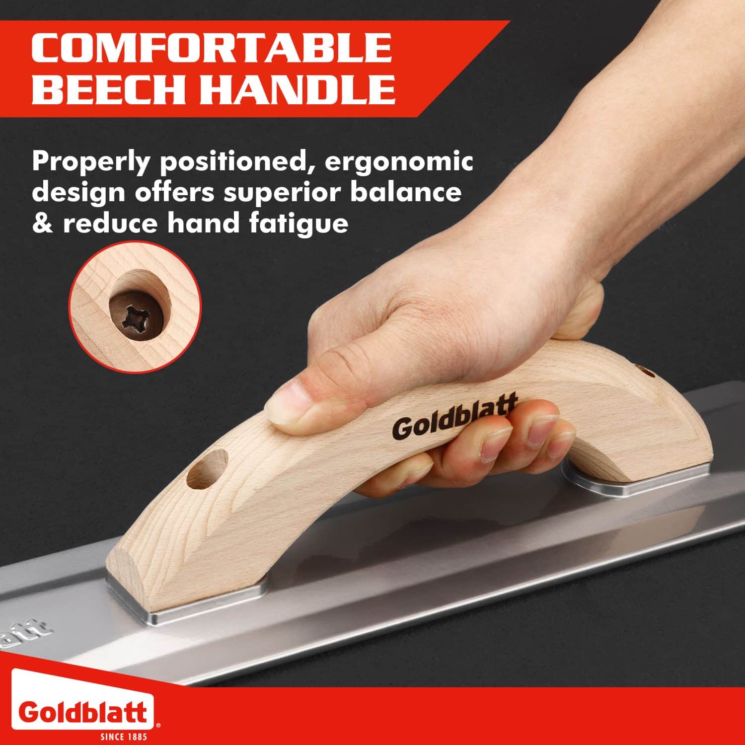 Magnesium Float 16 in. x 3-1/2 in. Wood Handle