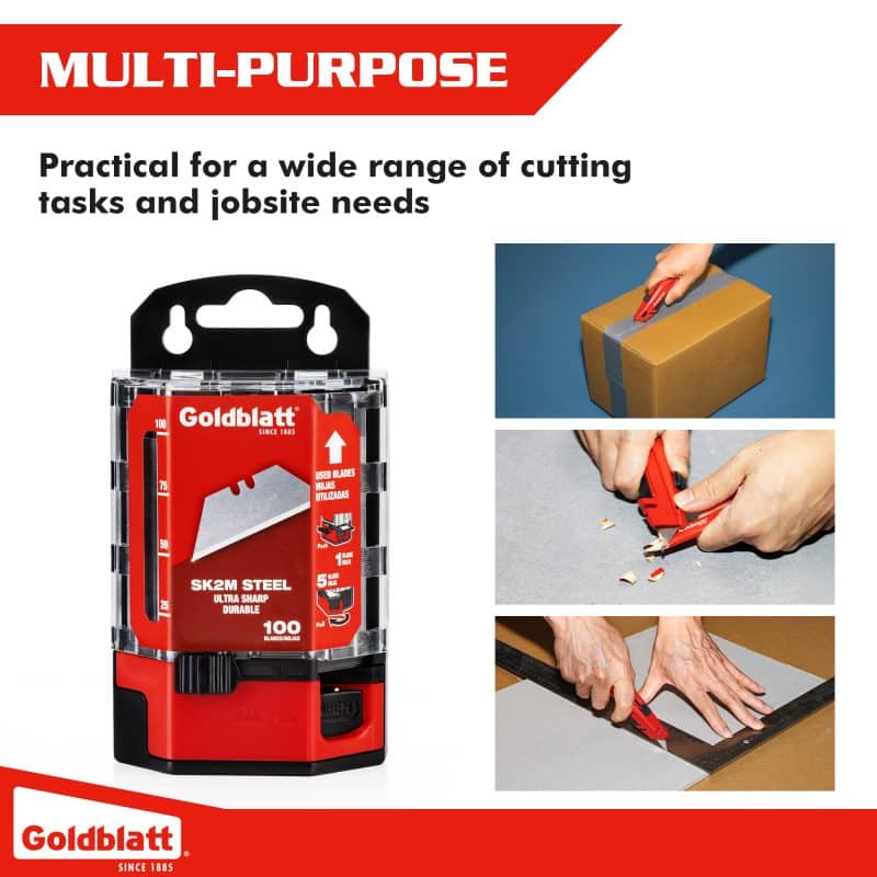 100-Pack Utility Blades With Dispenser